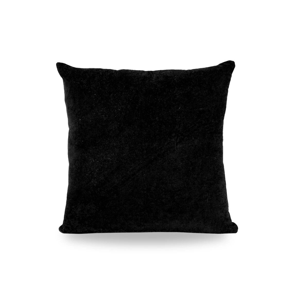 Set of 2 Black Velvet Cushion Covers 22x22" | Soft Pillow Cases for Sofa/Bed