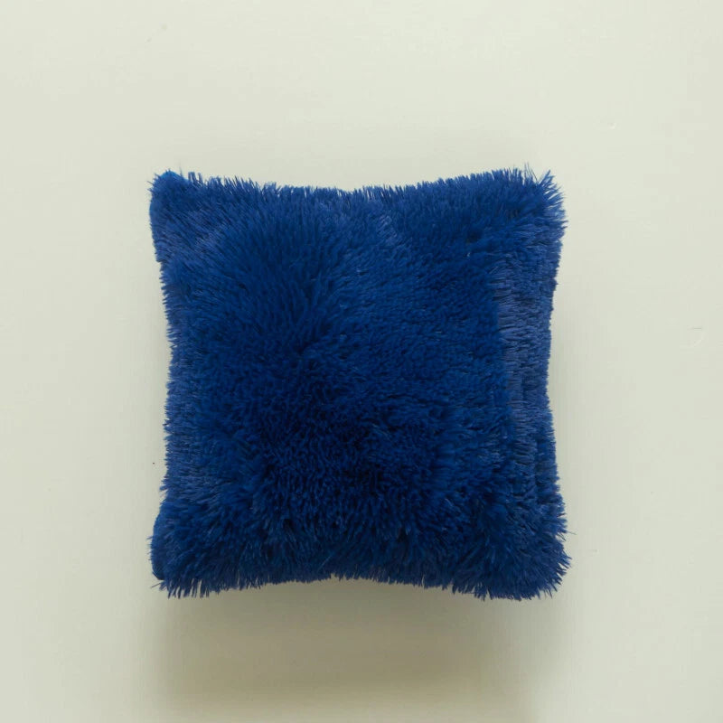 Fluffy Faux Fur Shaggy Pillow Case Plush Cushion Cover Sofa Bed Home Decor 17"