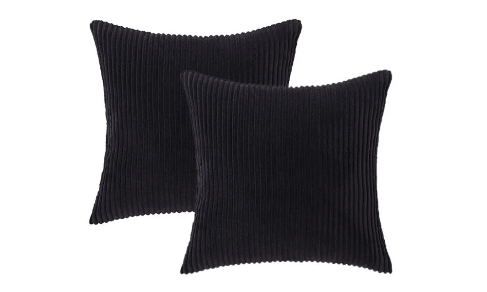 Striped Velvet Cushion Covers – Soft Decorative Pillowcases for Sofa & Bed