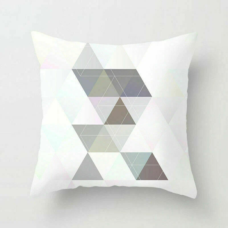 Polyester Geometric Sweet Pillow Case Sofa Waist Home Cover Cushion Decor 18"