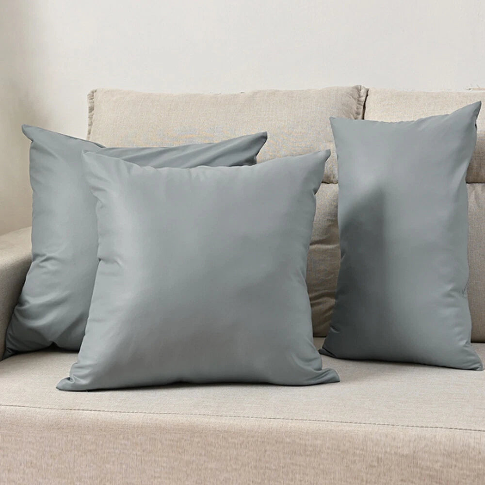 2025 Faux PU Leather Cushion Cover Throw Pillow Case Sofa Bed Home Decor