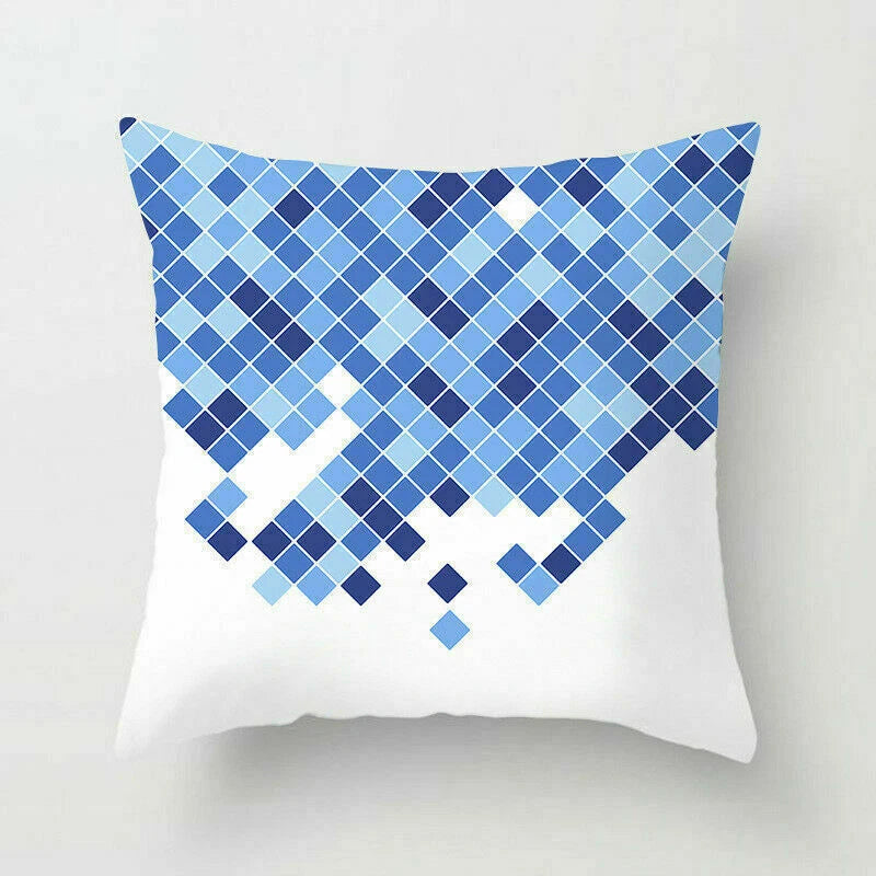 Polyester Geometric Sweet Pillow Case Sofa Waist Home Cover Cushion Decor 18"