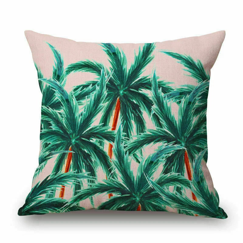 Plant Pattern Home Sofa Decor Pillow Case Waist Cushion Cover 18"