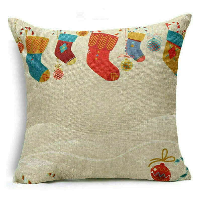 Decor Cushion 18" Pillow Cover Sofa Christmas Throw Style Home