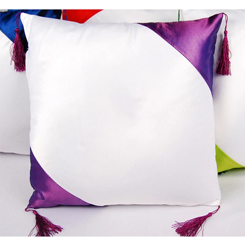 4Pcs 16"x16" Sublimation Blank Throw Pillow Case Cover for Sofa Bed Car Decor