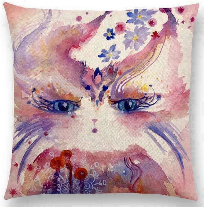 Throw Cushion Decor pillow Linen Case Sofa Fox Cotton Pattern