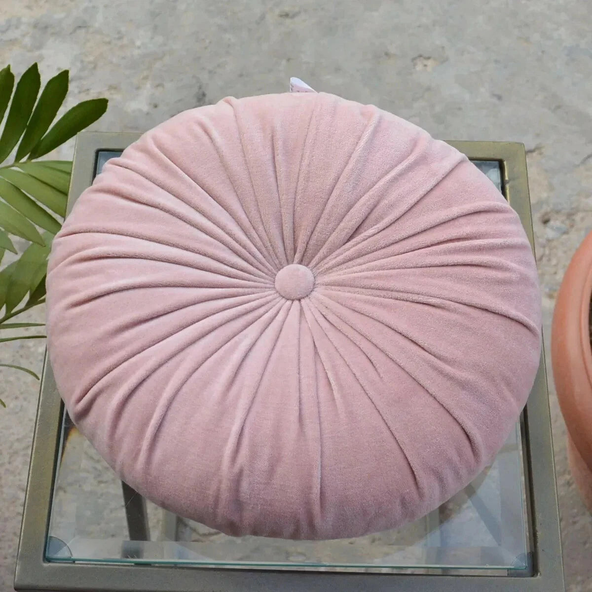 Round Velvet Cushion Cover – Soft Decorative Pillow for Sofa, Chair, Floor