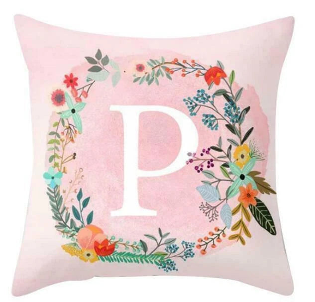 18inch Pink Letters Pillow Case Throw Sofa Home Decor Cushion Cover