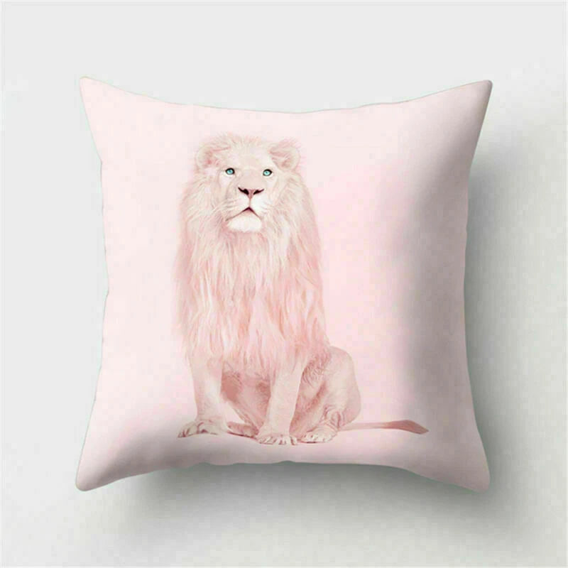 Decor Cushion Pink Throw Cover Case Cute Sofa Cover Animal Home Pillow