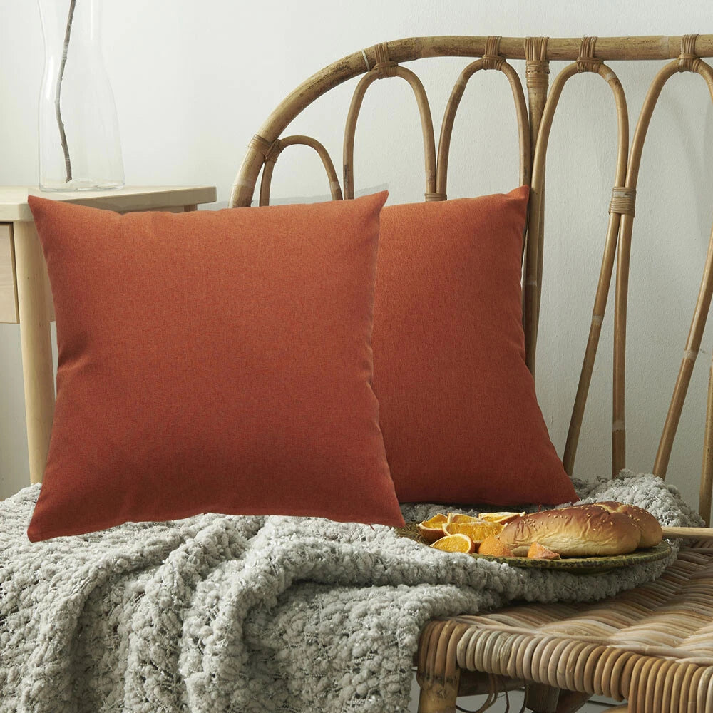 Home Use Sofa Living Room Bedside Back Cushion Cotton Linen Included Solid Color