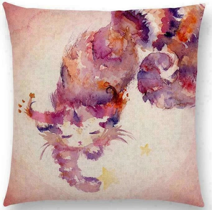 Throw Cushion Decor pillow Linen Case Sofa Fox Cotton Pattern