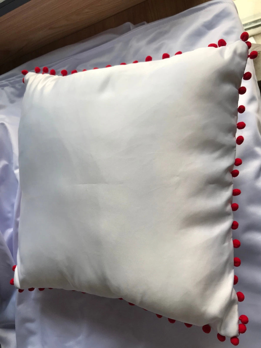 10Pcs Sublimation Blank Pillow Case with Dot Edge DIY Printed Home Sofa Decor