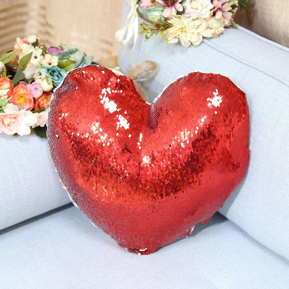 10Pcs Sublimation Blank Reversible Sequin Pillow Case Waist Sofa Cushion Cover