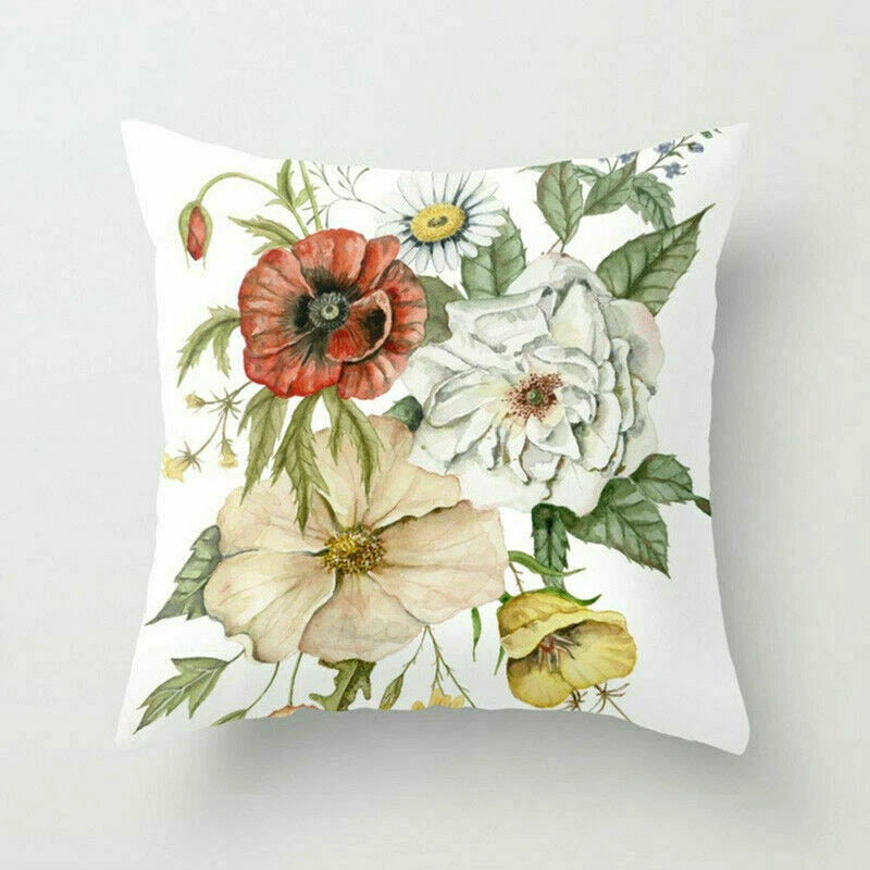 Rustic Flower 18inch Pillow Case Sofa Bed Cushion Cover Home Decor