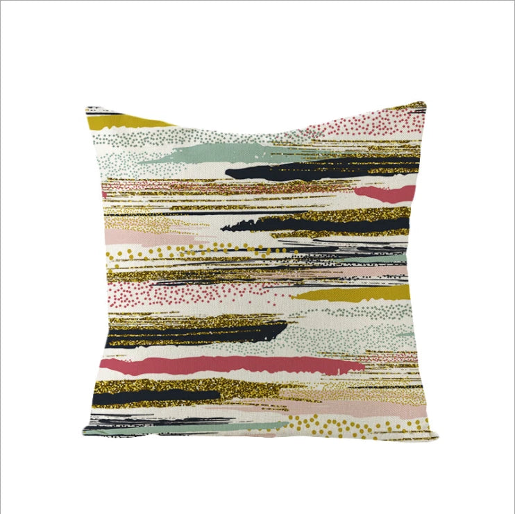 18" CUSHION COVER PHOTO SOFA BED VINTAGE MODERN NOVELTY Flax Pillow Case