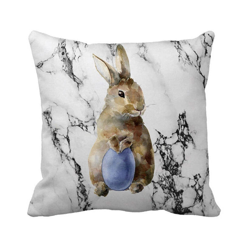 Easter Festival Rabbit Pillow Case Sofa Bed Home Decoration Cushion Waist Cover