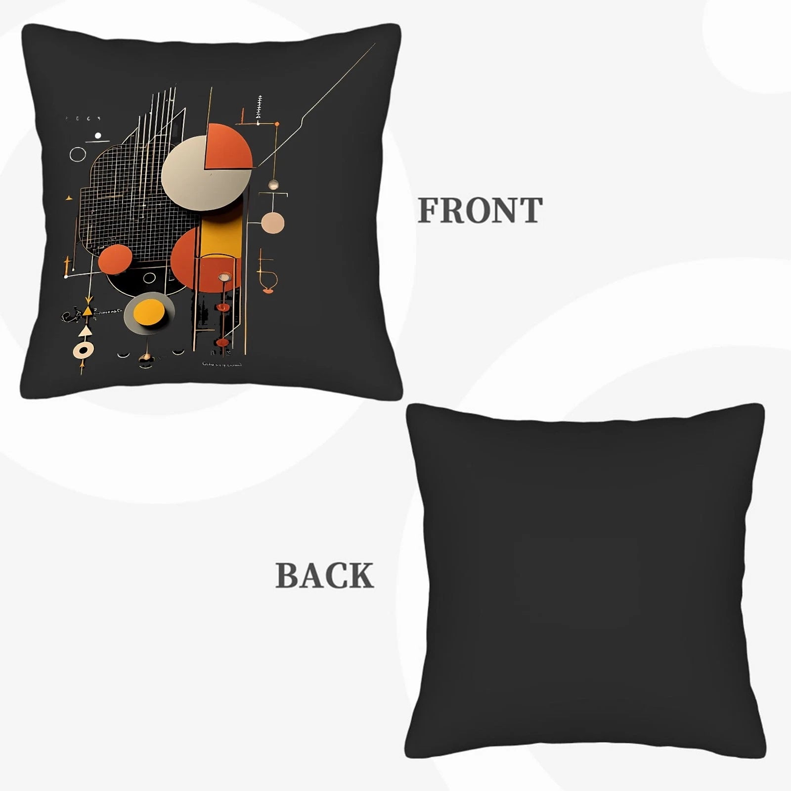 Set of 2 Modern Abstract Throw Pillow Covers 18x18in - for Couch Bed Car