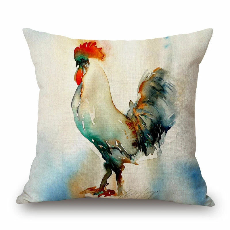 Memory Peacock & Flowers Home Decor Pillow Case Sofa Cushion Cover