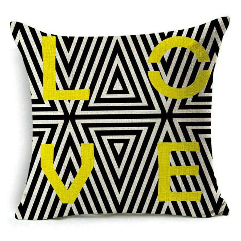Cover Home Future Decor Waist Pillow Letter Case Cushion Sofa