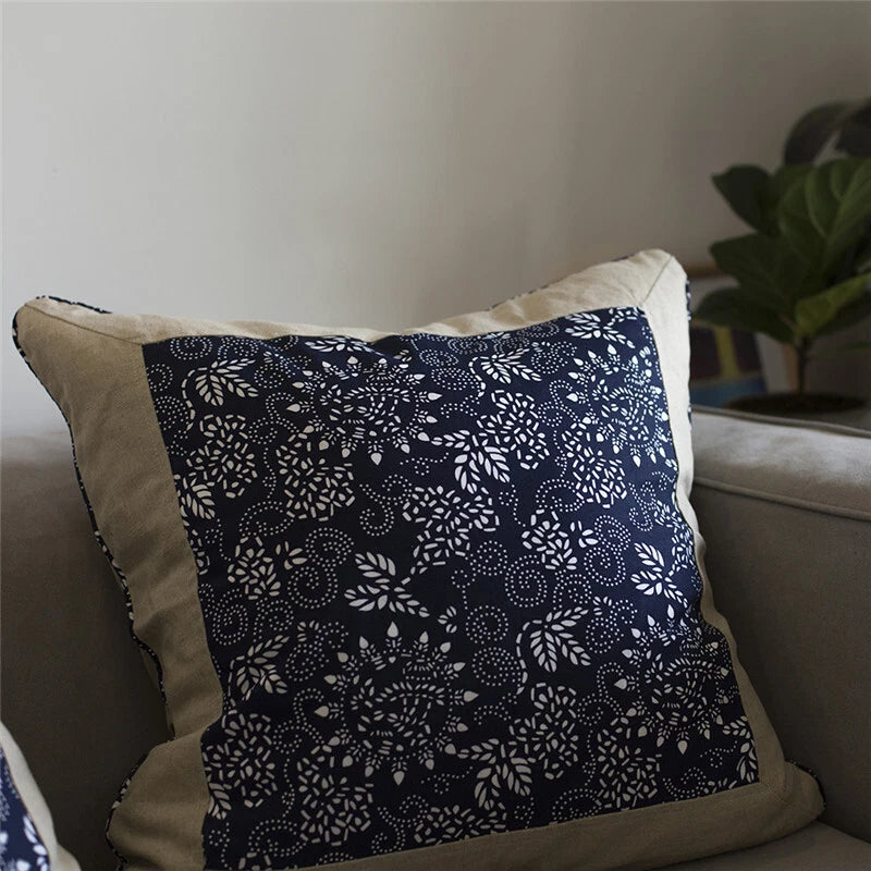 22x22 in Vintage Cotton Linen Throw Pillow Covers Case Sofa Bed Cushion Covers