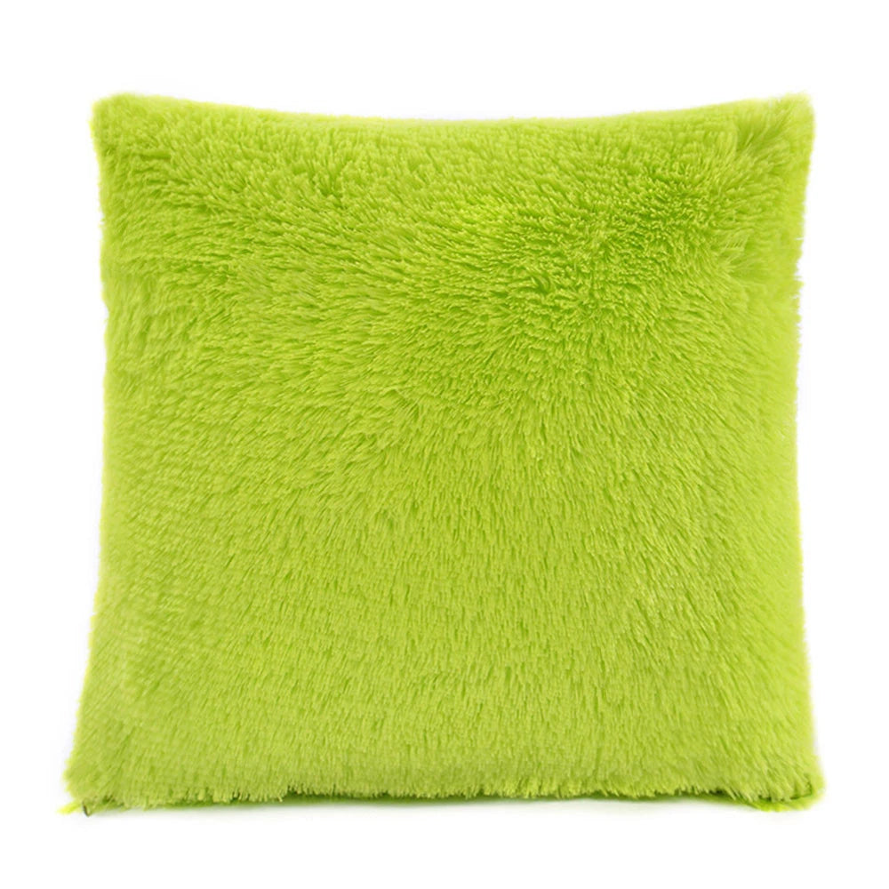 Cushion Cover Solid Color Soft Pillowcase Office Home Bed Sofa Car Décor New