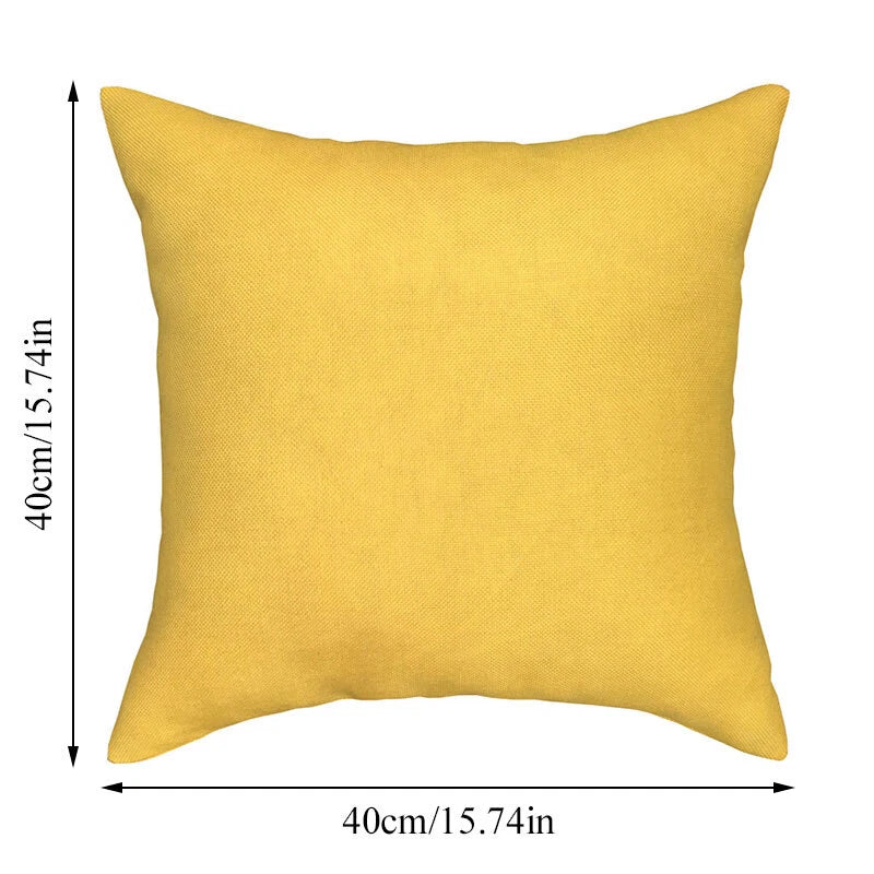 New 16*16" Plain Linen Cushion Cover Pillow Cases Home Sofa Decor Multicolor