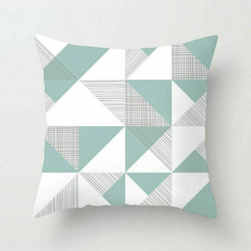 Polyester Geometric Sweet Pillow Case Sofa Waist Home Cover Cushion Decor 18"