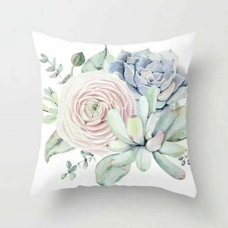 Rustic Flower 18inch Pillow Case Sofa Bed Cushion Cover Home Decor
