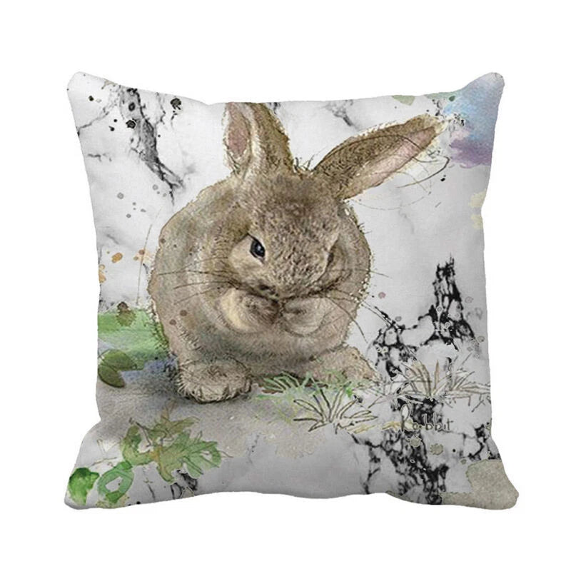 Easter Festival Rabbit Pillow Case Sofa Bed Home Decoration Cushion Waist Cover