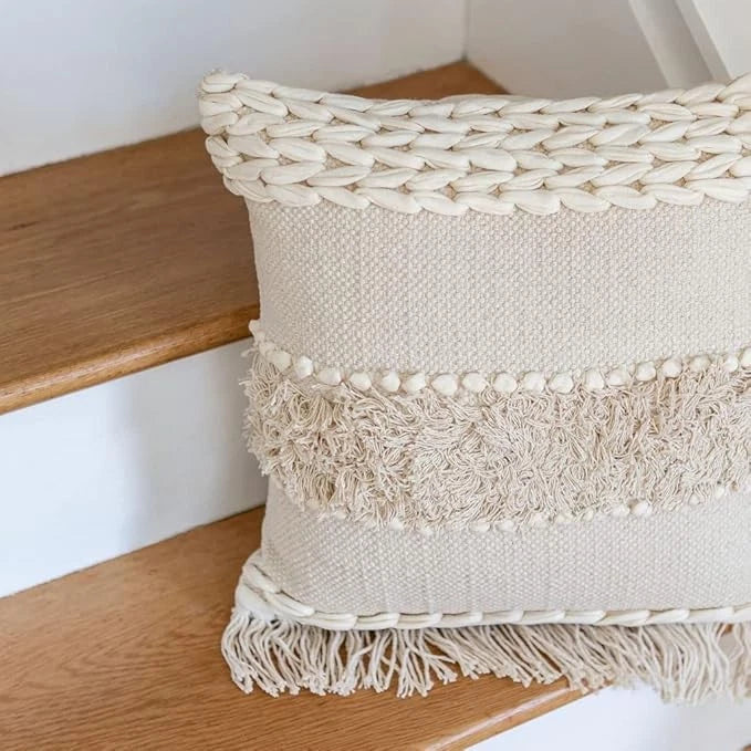 Vintage Woven Fringe Throw Pillow Case Home Decor Sofa Cushion case