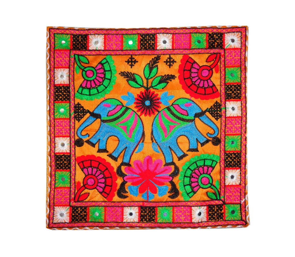 Boho Cushion pillow cases decorative cover sofa throw cotton Ari work Embroidery