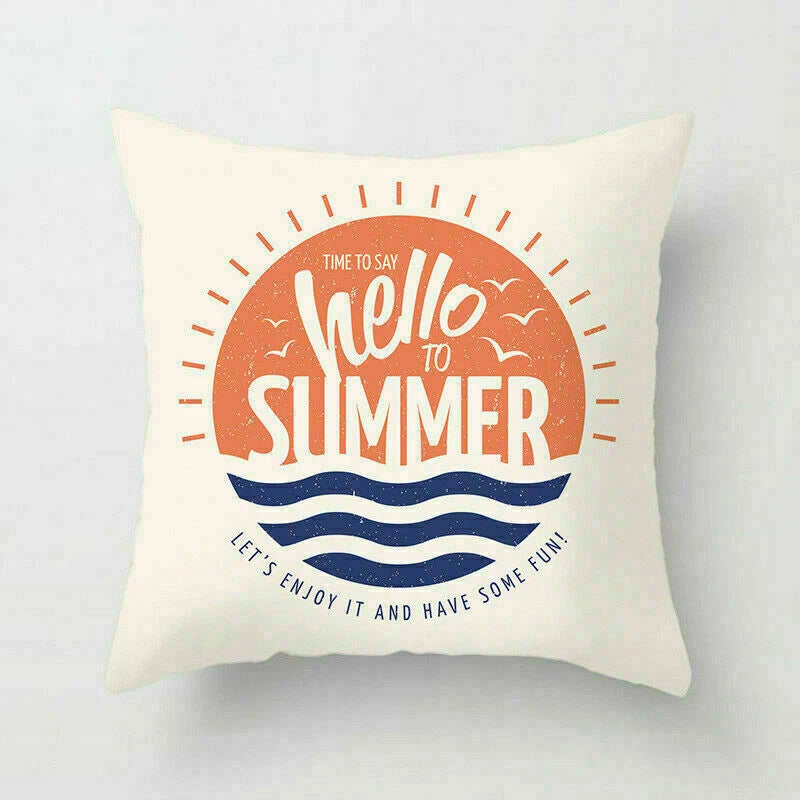 18" Retro Sea Animal Pillow Case Cover Throw Cushion Decor Polyester Sofa Home