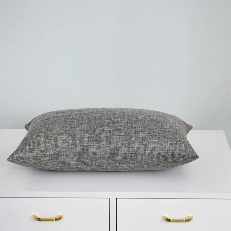 New 16*16" Plain Linen Cushion Cover Pillow Cases Home Sofa Decor Multicolor
