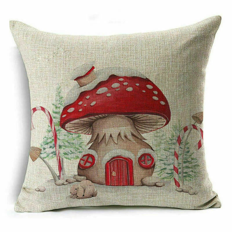 pillow Sofa Cover Reindeer Case Cushion Santa Christmas Throw Dear Claus Dog