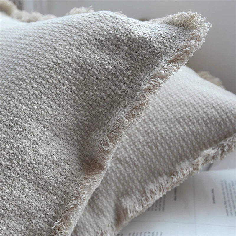 24x24in Linen Fabric Throw Pillow Cover Sofa Bed Cushion Covers Case Decorative
