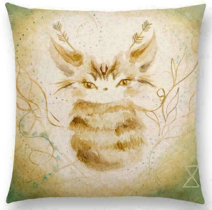 Throw Cushion Decor pillow Linen Case Sofa Fox Cotton Pattern