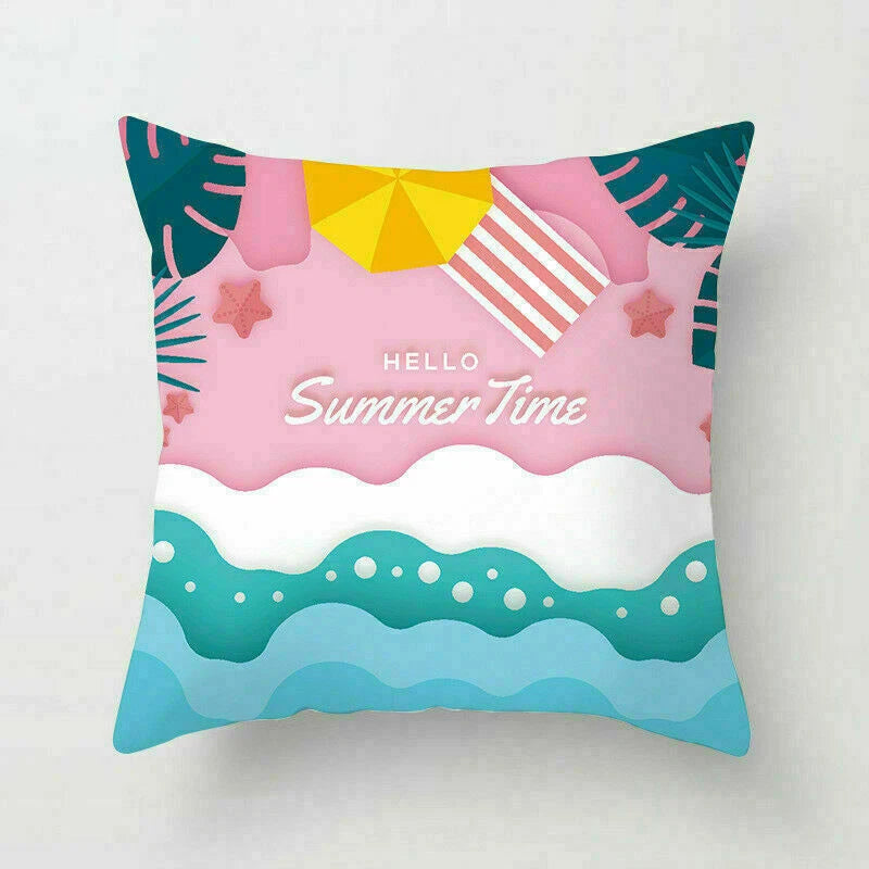 18" Retro Sea Animal Pillow Case Cover Throw Cushion Decor Polyester Sofa Home