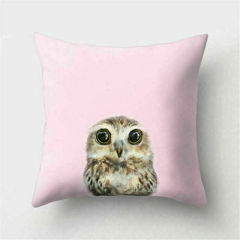 Decor Cushion Pink Throw Cover Case Cute Sofa Cover Animal Home Pillow