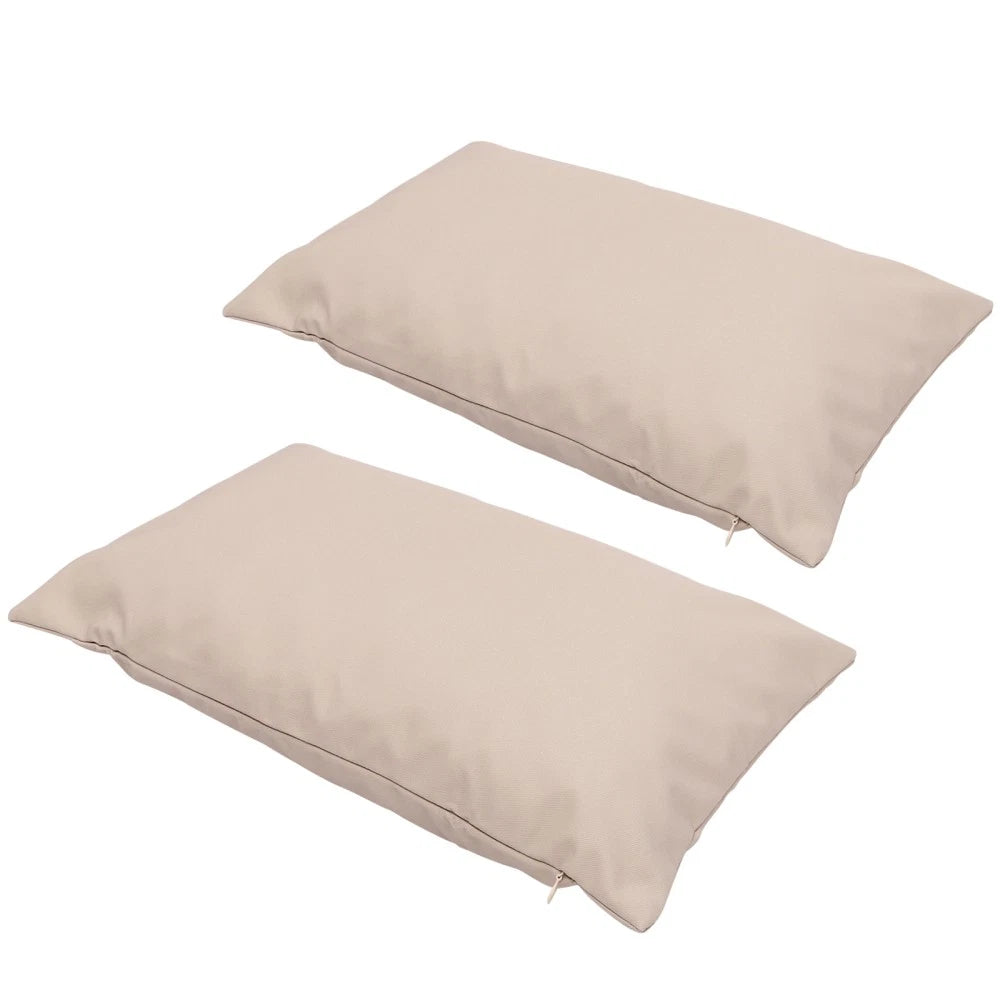 2 Pcs Waterproof Throw Pillowcase Couch Cushion Cover Outdoor Covers