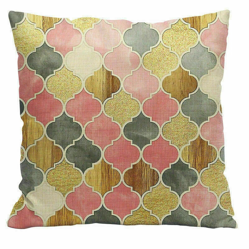 Decor Cushion Office Cover Case Sofa Geometry 18" Home Color