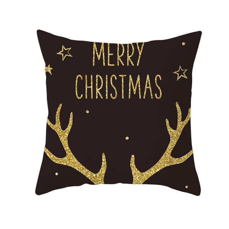 Christmas Deer Sofa Home Cover Pillow Case Throw Polyester Cushion Decor