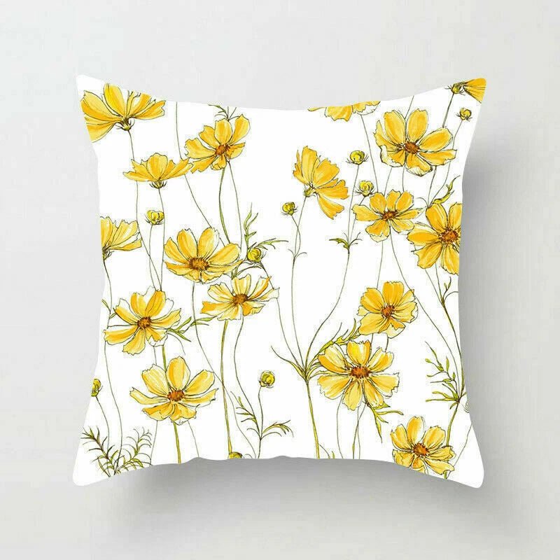 Rustic Flower 18inch Pillow Case Sofa Bed Cushion Cover Home Decor