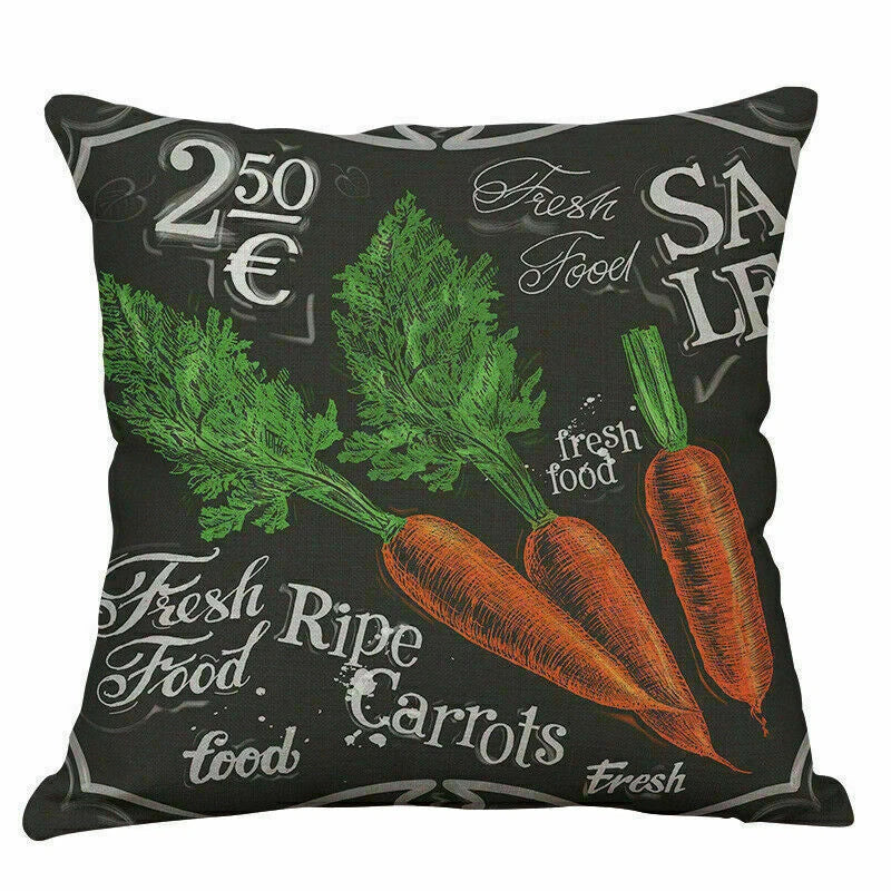 Decor Cushion Hand-painted Cover Vegetables Pillow Home Sofa Case