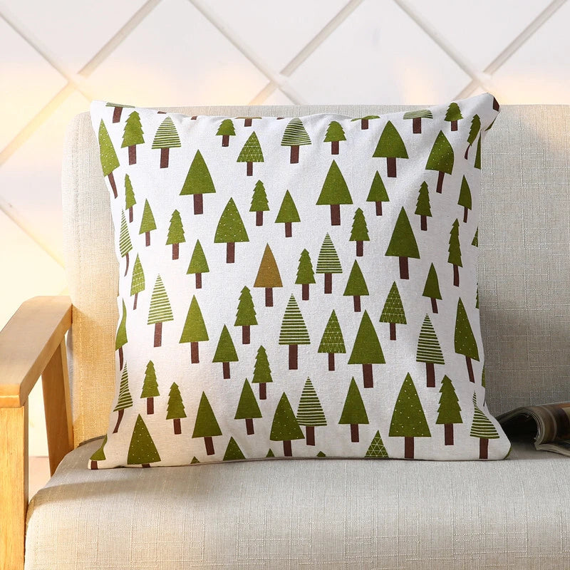 LINEN DOUBLE SIDE SQUARES CUSHION COVER PILLOW CASE HOME SOFA DECOR 18'' X 18''