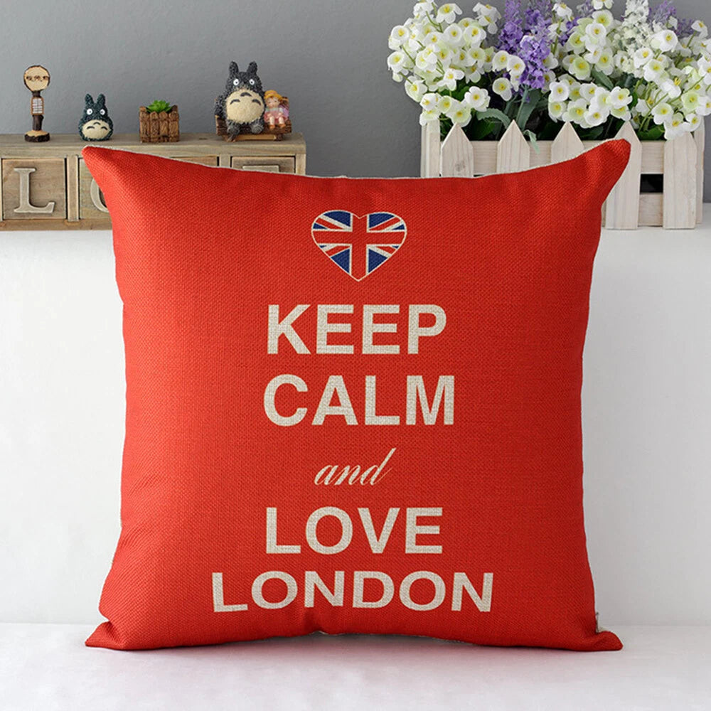 British Flag Linen Pillow Covers-Throw Pillow Cases Cushion Covers for Sofa Bed