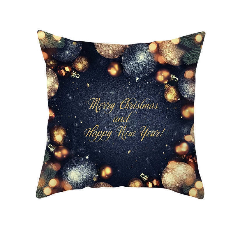 Christmas Deer Sofa Home Cover Pillow Case Throw Polyester Cushion Decor