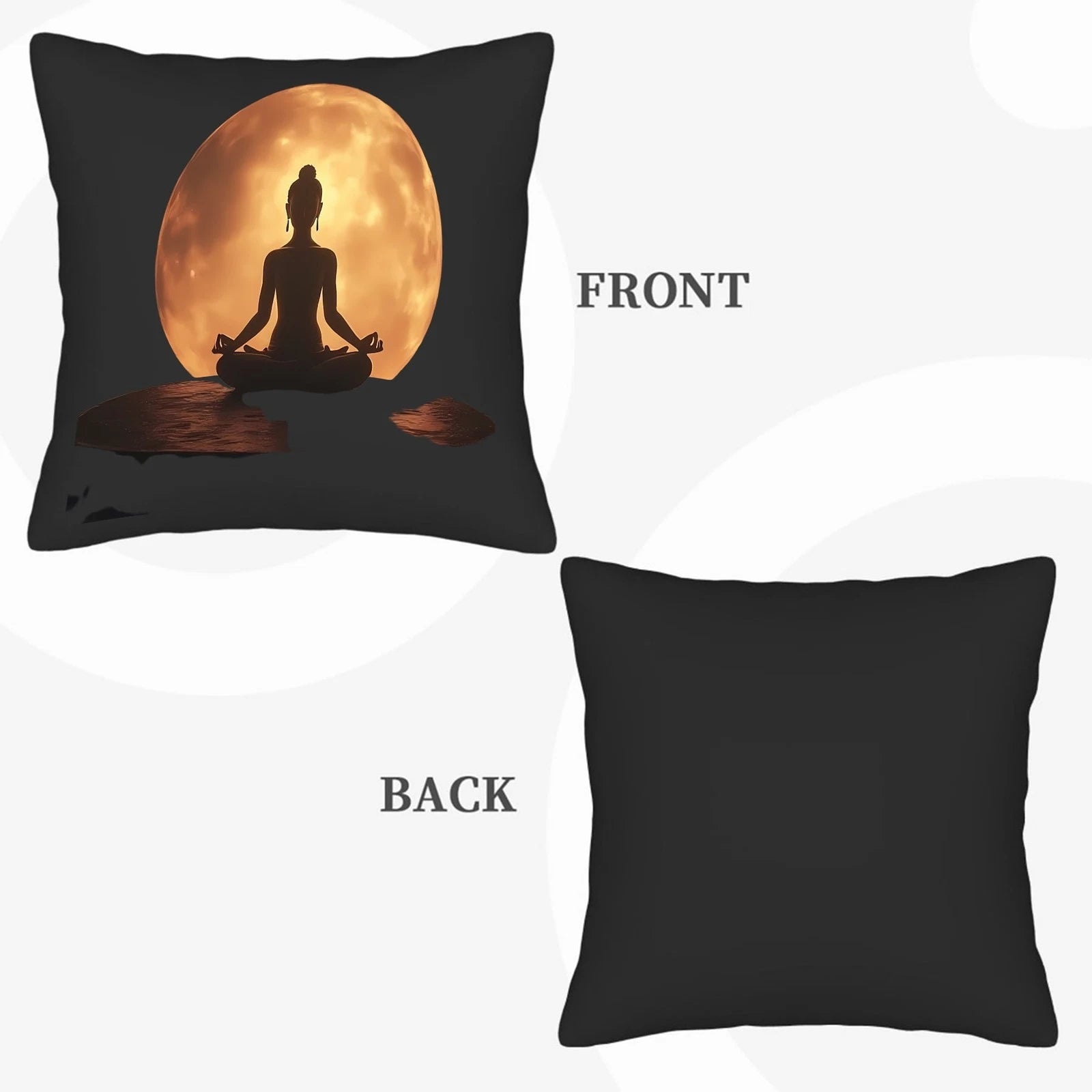 Set of 2 18x18in Throw Pillow Covers - Serene Moonlit Design for Couch Bed Car