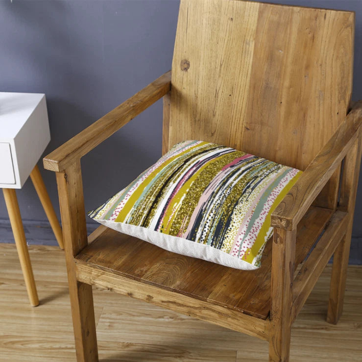 18" CUSHION COVER PHOTO SOFA BED VINTAGE MODERN NOVELTY Flax Pillow Case