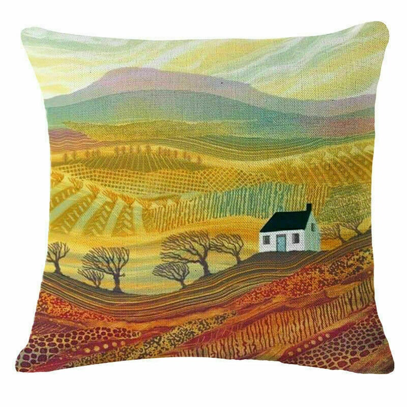 Decor Cushion Home Village Cover Sofa 18" Fashion Case Throw