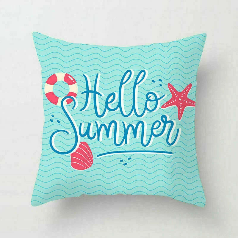 18" Retro Sea Animal Pillow Case Cover Throw Cushion Decor Polyester Sofa Home